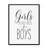 "Girls Don't Dress For Boys" Girls Quote Poster Print