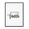 "The Future Is Female" Girls Quote Poster Print