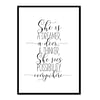 "She Is A Dreamer, A Doer A Thinker, She Sees Possibility Everywhere" Girls Quote Poster Print Poster Print