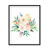 Pink Cream Floral Nursery Wall Decor, Peony Bouquet, Watercolor Floral Prints Girls Room Poster Print