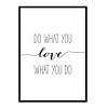 Do What You Love, Love What You Do Minimalist Modern Art Poster Print
