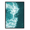 Teal Blue Ocean Wave Ocean, Sea, Beach Poster Print