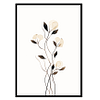 Blossom Bliss Elegant Floral Line Drawings Print Your Wall Art , Flower Wall Art Print Poster