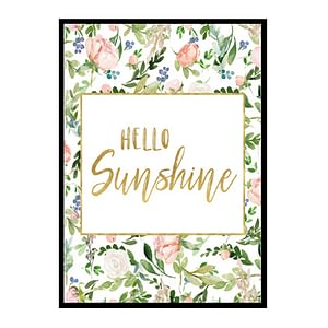 "Hello sunshine" Girls Room Poster Print