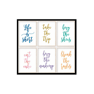 "Life Is Short Buy The Shoes Take The Trip" Quote Art Poster Print