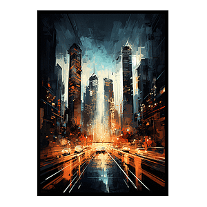 Captivating Hong Kong SkylineCity View Digital Art Instant  for Chic Home Decor Trendy Poster